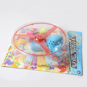 Wholesale Flying Saucer with String and Light and Bubble Gun for Children