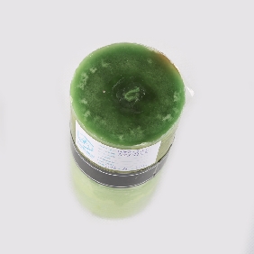 Wholesale Fashion Pillar Shape Green Color With Fruit Scent Art Candles