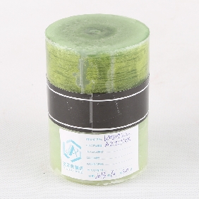 Wholesale Fashion Pillar Shape Green Color With Fruit Scent Art Candles