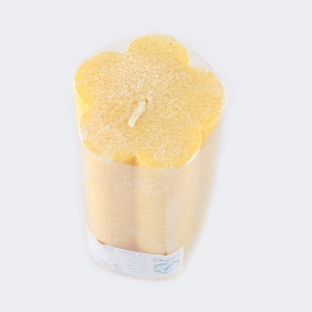 Wholesale Fashion Flower Shape Yellow Color With Fruit Scent Art Candles
