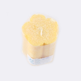 Wholesale Fashion Flower Shape Yellow Color With Fruit Scent Art Candles