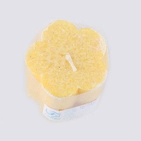 Wholesale Fashion Flower Shape Yellow Color With Fruit Scent Art Candles
