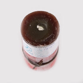Wholesale Fashion Pillar Shape Red And Brown Color With Fruit Scent Art Candles