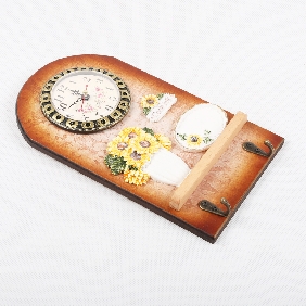 Wholesale Bamboo with Beautiful FlowerLook Clock