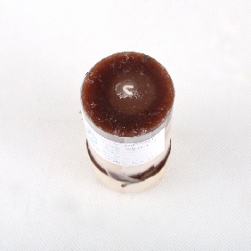 Wholesale Fashion Pillar Shape Brown And Yellow Color With Aroma Art Candles