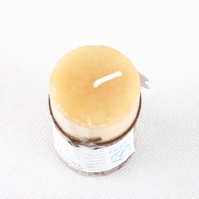 Wholesale Fashion Pillar Shape Brown And Yellow Color With Aroma Art Candles