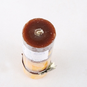 Wholesale Fashion Pillar Shape Brown And Orange Color With Aroma Art Candles