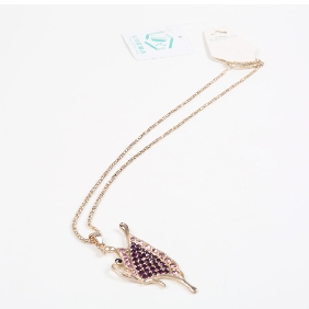 Wholesale Alloy Necklace In Claret Color In OPP Bag Package