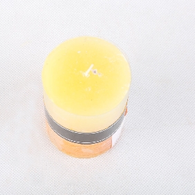 Wholesale Fashion Pillar Shape Orange And Yellow Color With Aroma Art Candles