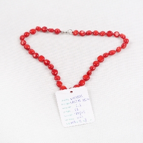 Wholesale Coral Necklace Length 45cm Bead's Diameter 14li In Red Color