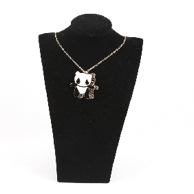 Wholesale Alloy Gold Panda and Epoxy Panda Shape Pendant Hot Sale Fashion Long Gold Chain Necklace