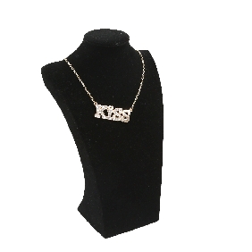 Wholesale Alloy Gold Letter KISS with mouth on Pendant Hot Sale Fashion Long Gold Chain Necklace