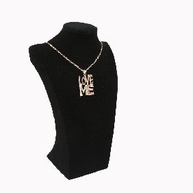 Wholesale Alloy Gold Letter LOVE ME with Gold Crystal on Pendant Hot Sale Fashion Long Gold Chain Necklace