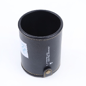 Wholesale Faux Leather Cube Cup with dice set. with storage compartment