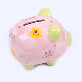 Wholesale Pink Round Pig Shape Money-Box