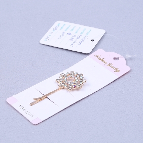 Wholesale Fashion Gold colour Hair Clip with Diamond for Lady
