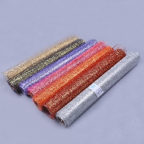 Wholesale Hot Sell Rhombus Net Colorful Yarn Fabric