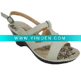 Wholesale PU Women Fashion Mid-heeled Sandal