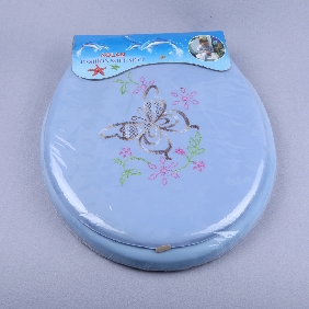Wholesale embroider PVC soft padded toilet seat