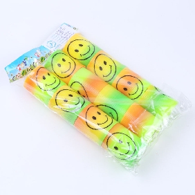 Wholesale 12pcs middle smile face rainbow spring