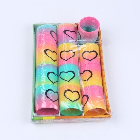 Wholesale 12 pcs/bag heart-shaped rainbow spring