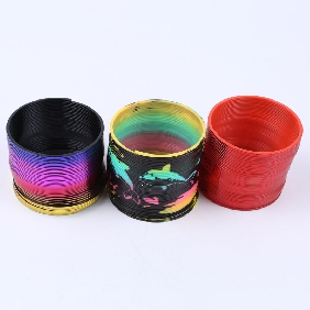 Wholesale 12 pcs circle colorful rainbow springs