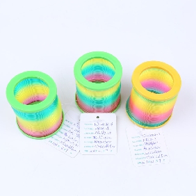 Wholesale 12pcs with ring rainbow spring