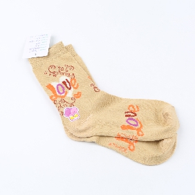 Wholesale fashion beige woman socks
