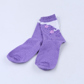 Wholesale purple nice comfortable woman socks