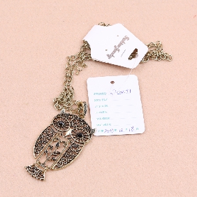 Wholesale cool new fashion owl alloy necklace