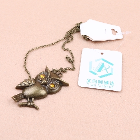 Wholesale new fashion stylish alloy owl necklace