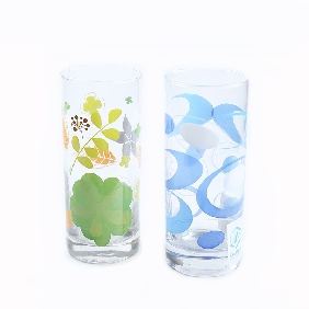 Wholesale Import Cheap Goods From China / Glass Cup Glassware Set / Silk Screen Decor Pattern BengBu Tumbler Glass