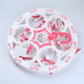 Wholesale White Plastic Sock Hanger with Watermelon Red and White Clips Interspersed with Watermelon Red Patterns