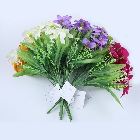 Wholesale New Design Handmade Decorative Artificial Flower, 9 /18 Peacock Orchid Flower