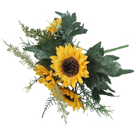 Wholesale Best Selling Low Price Artificial Flower, 5 Sunflower