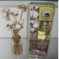 Fashion white rose decorated flower smelling diffuser for fragrance new design aroma diffuser