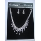 Wholesale Silver Color Diamond Necklace and Earring Set 99pl02