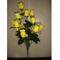 14pcs of fashion artificial rose bunch yellow color 97rn06
