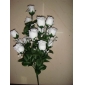 12pcs of stylish artificial rose flowers white color 97rn08