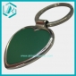 Stylish cute nickle plated key ring, green heart shape