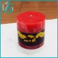 holiday red craft candle