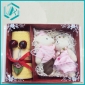 2011 Valentine gift set, cotton towel + 2 bear toys