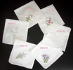 environmental friendly white embroidered handkerchief best choice as business gifts