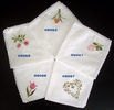 eco-friendly white embroidered handkerchiefs cheap promotional dining handkerchiefs