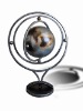 Wholesale three-circled art metal stand gemstone globe