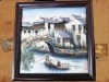Wholesale The best wooden frame silk fabric hanging art picture