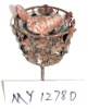 Antique style iron glass candleholder