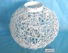 white rattan lantern