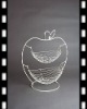 Wholesale Knock Down Powdering Wire Fruit Basket (APPLE)