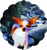 metal wind spinner for home decoration(chihuahua design)